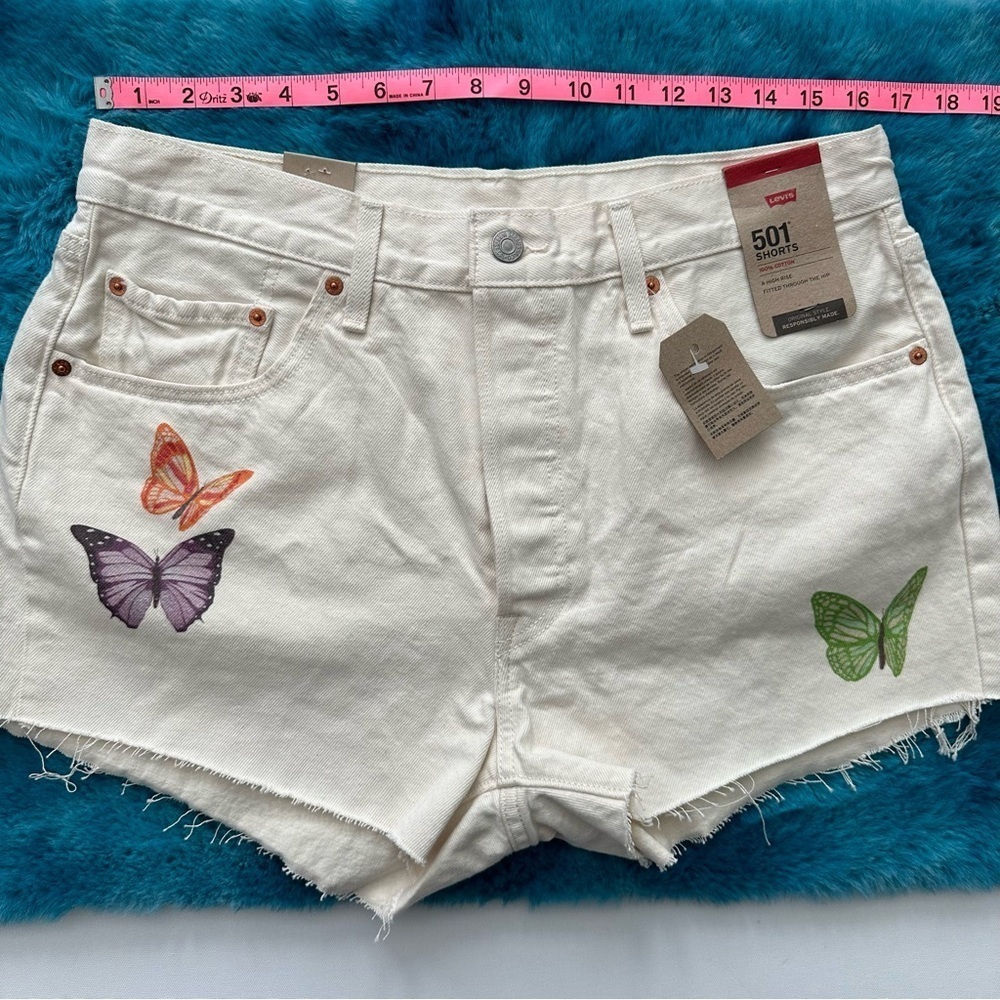 LEVI'S Women's 501 Cotton High-Rise Denim Shorts Size 32 - Picture 8 of 16